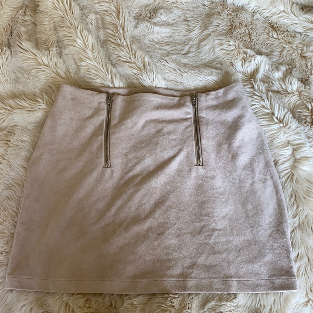 Pink mini skirt